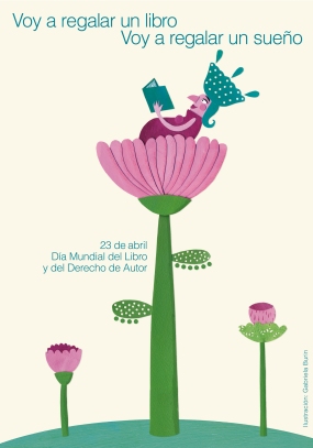 Cartel-afiche-dia-Mundial-del-Libro-2015-Gabriela-Burin 23 abril